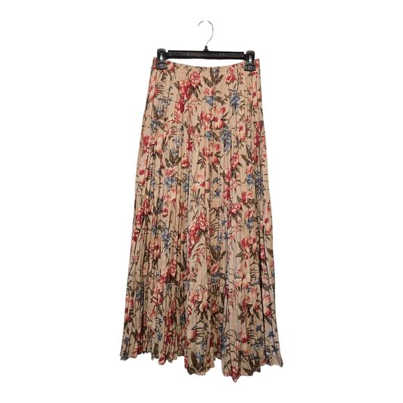 Vtg Country Classics Floral Tiered Maxi Skirt Womens MED Pleats Cottagecore Boho - Picture 1 of 8